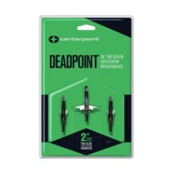 CenterPoint Crossbows DeadPoint Mechanical 2 Blade 2″ Cut Crossbow Broadhead 100-Grain 3 Pack