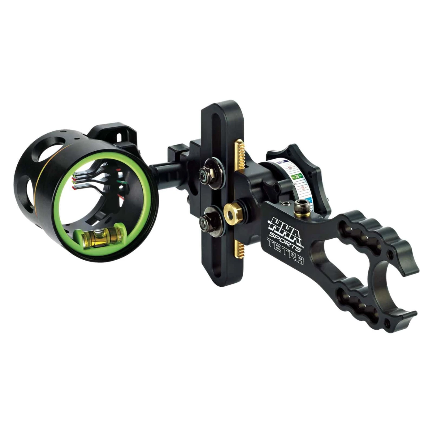 HHA Sports Bow Sight Tetra Dial .019 4 Pin 1 3/4ā³ Dia Right Hand TTR-4519 W/ Free Sight Light - Image 2