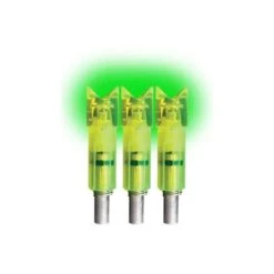 Lumenok Archery Lighted Crossbow Bolt Nock .314 ID 2216 Crescent End 3 Pack Green 2216C3G